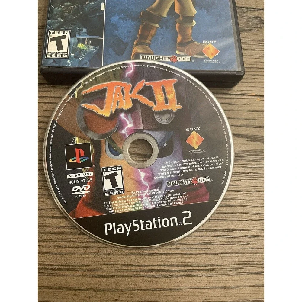 Jak II (Sony PlayStation 2) PS2 Video Game Black Label Tested Working